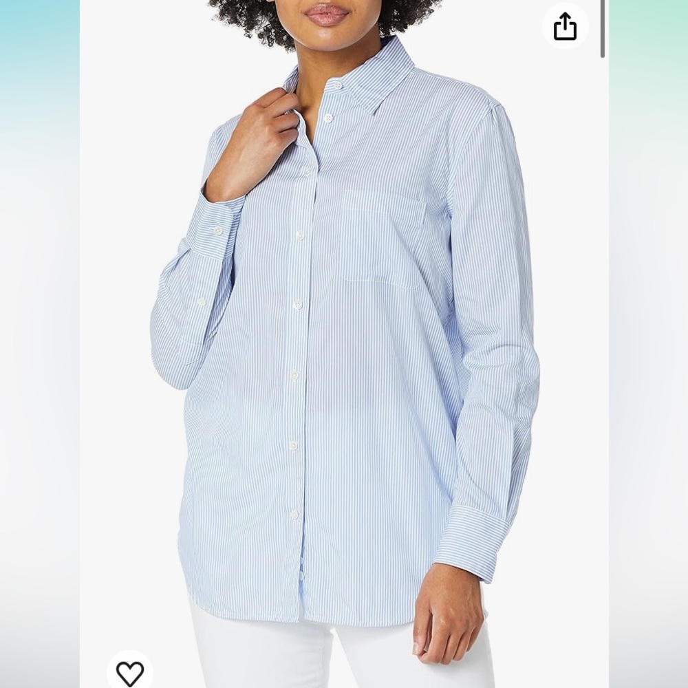 Equipment Women's Timeless Stripe Cotton Popplin Kenton Shirt Size XS